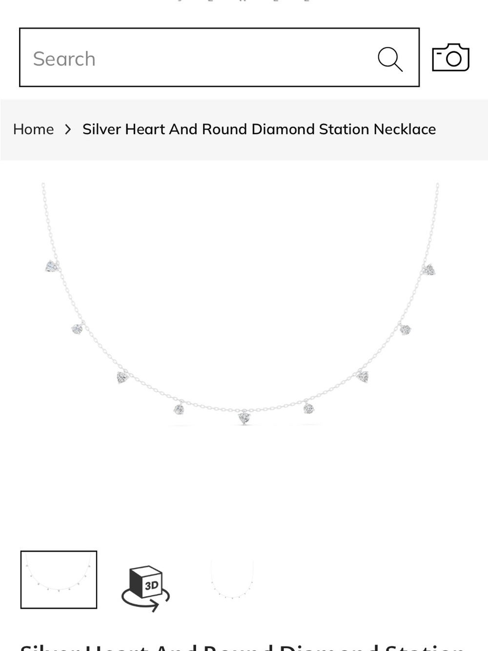 Meira T Silver Tiny Drop Charm Necklace - Picture 4 of 5